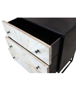 Cosma Mobile Kimball 3 cassetti legno mango 75x45xH81 cm marrone
