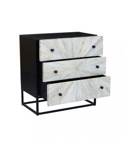 Cosma Mobile Kimball 3 cassetti legno mango 75x45xH81 cm marrone