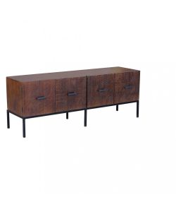 Cosma Porta TV Dominick in Metallo e Legno Marrone 150x40x55 cm