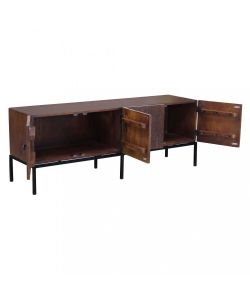 Cosma Porta TV Dominick in Metallo e Legno Marrone 150x40x55 cm