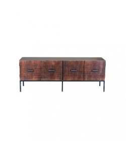 Cosma Porta TV Dominick in Metallo e Legno Marrone 150x40x55 cm