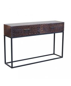 Cosma Consolle Daly in Legno di Mango e Ferro Marrone 120x30x76 cm