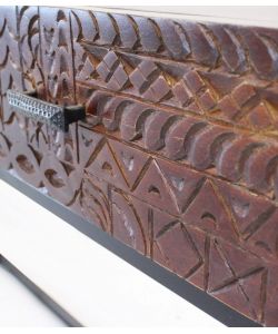 Cosma Consolle Daly in Legno di Mango e Ferro Marrone 120x30x76 cm