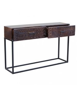 Cosma Consolle Daly in Legno di Mango e Ferro Marrone 120x30x76 cm