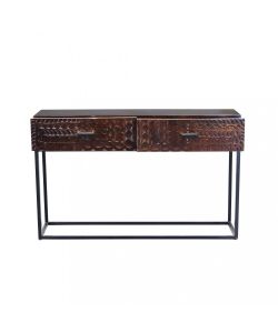 Cosma Consolle Daly in Legno di Mango e Ferro Marrone 120x30x76 cm