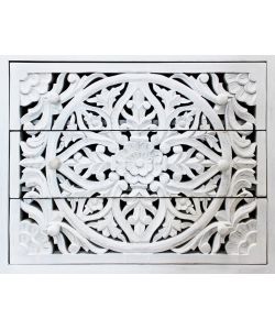 Cosma Mobile Duke in legno di mango con 3 cassetti Marrone 80x40x80 cm