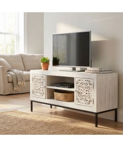 Cosma Porta TV Clifford in Metallo e Legno Marrone 130x40x55 cm