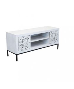 Cosma Porta TV Clifford in Metallo e Legno Marrone 130x40x55 cm