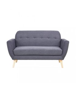 Cosma Divano 2 Posti Burton Grigio Scuro in Tessuto 147x79x86 cm