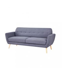 Cosma Divano 3 Posti Burton Grigio Scuro in Tessuto 193x79x86 cm