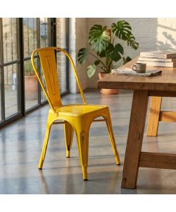 Cosma Sedia Modello Lola Giallo Antico in Metallo 35x45x85