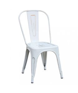 Cosma Sedia da Giardino Lola Bianco Antico in Metallo 35x45x85 cm