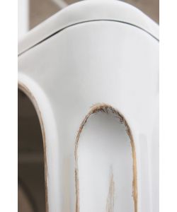 Cosma Sedia da Giardino Lola Bianco Antico in Metallo 35x45x85 cm
