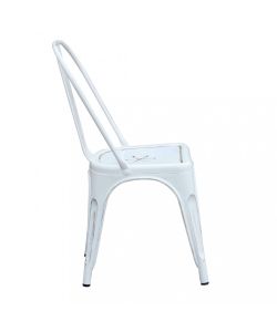 Cosma Sedia da Giardino Lola Bianco Antico in Metallo 35x45x85 cm