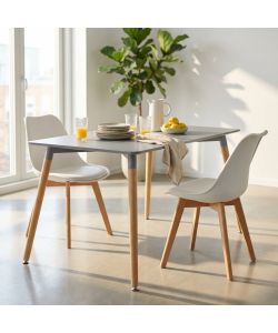 Cosma Tavolo da Giardino Rettangolare Grigio 140x80 cm in Acciaio
