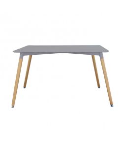 Cosma Tavolo da Giardino Rettangolare Grigio 140x80 cm in Acciaio