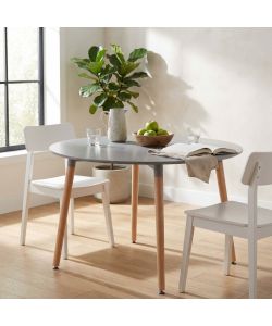 Cosma Tavolo Rotondo diam. 120 cm Grigio in Legno con Piano in ABS