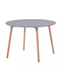 Cosma Tavolo Rotondo diam. 120 cm Grigio in Legno con Piano in ABS
