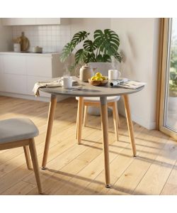 Cosma Tavolo da Giardino Lione Rotondo diam. 80cm Grigio Fisso Legno