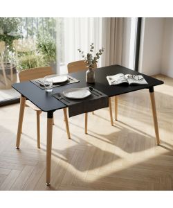 Cosma Tavolo da Giardino Lione 120x80 cm Nero Rettangolare Fisso