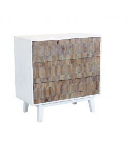 Cosma Cassettiera Bianco 3 Cassetti in Legno Dimensioni 88x45x89 cm