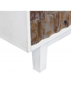 Cosma Madia Soggiorno 3 Ante Legno Bicolore Marrone e Bianco 135x80 cm