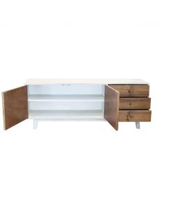 Cosma Porta TV 2 Ante e 3 Cassetti Legno Bianco 178x45x66 cm