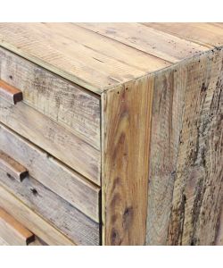Cosma Cassettiera 6 Cassetti Legno Pino Riciclato Marrone 60x40x100,5 cm