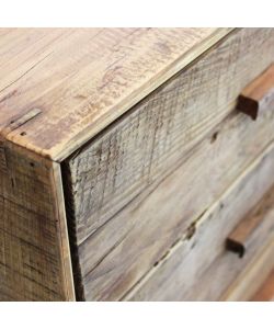 Cosma Cassettiera 6 Cassetti Legno Pino Riciclato Marrone 60x40x100,5 cm