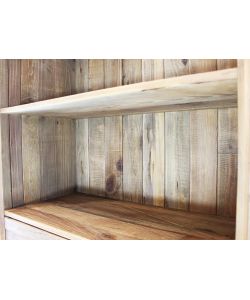 Cosma Libreria Alyce 4 Ripiani 2 Cassetti Pino Riciclato Marrone 80x40x190
