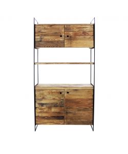 Cosma Mobile alto in pino riciclato 99x40x190 cm color marrone