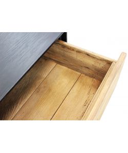 Cosma Mobiletto Donny in legno di pino 2 cassetti nero 52x43 cm
