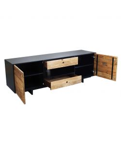 Cosma Porta TV Edgar in Pino Riciclato 180x48x60 cm Marrone