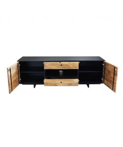 Cosma Porta TV Edgar in Pino Riciclato 180x48x60 cm Marrone
