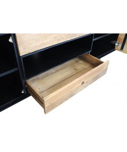 Cosma Porta TV Edgar in Pino Riciclato 180x48x60 cm Marrone