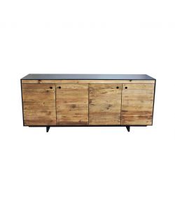 Cosma Madia Soggiorno Vintage 4 Ante Pino Riciclato Marrone 180x48x76 cm