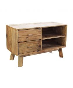 Cosma Mobile Comodino in Legno di Pino Riciclato Marrone 90x40x55 cm
