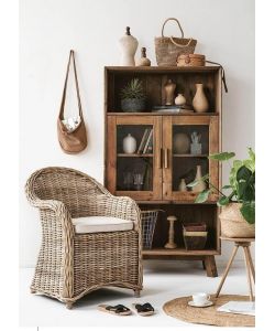 Cosma Mobile Elvin in Pino Riciclato Marrone 90x40x160 cm Vintage
