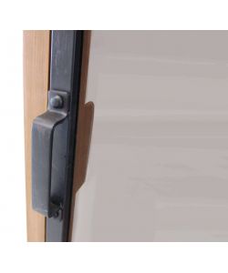 Cosma Vetrina Celestine in Metallo e Legno Marrone 53x46x183,5 cm