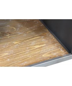 Cosma Mobile Christian in legno e acciaio 124x39,5x80 cm nero marrone