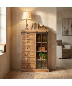 Cosma Mobile Soggiorno Stile Industriale 82x39,5x123 cm Marrone
