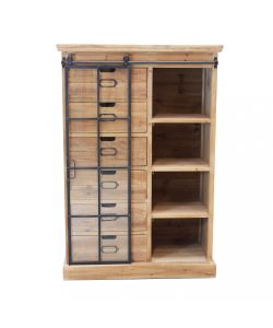 Cosma Mobile Soggiorno Stile Industriale 82x39,5x123 cm Marrone