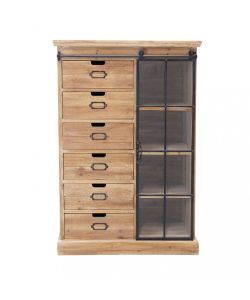 Cosma Mobile Soggiorno Stile Industriale 82x39,5x123 cm Marrone