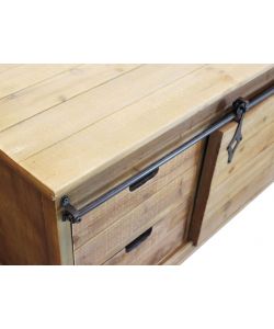 Cosma Mobile Clement in Legno Marrone 151x45x52 cm con Ante Scorrevoli