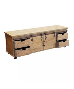 Cosma Mobile Clement in Legno Marrone 151x45x52 cm con Ante Scorrevoli