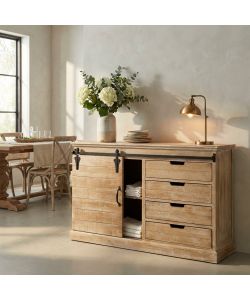 Cosma Mobile Soggiorno Stile Industriale Marrone 124x43x81,5 cm