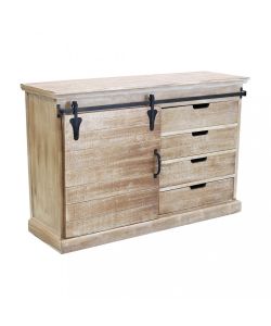 Cosma Mobile Soggiorno Stile Industriale Marrone 124x43x81,5 cm
