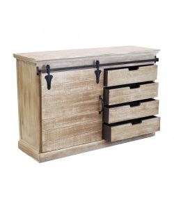 Cosma Mobile Soggiorno Stile Industriale Marrone 124x43x81,5 cm