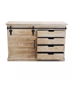 Cosma Mobile Soggiorno Stile Industriale Marrone 124x43x81,5 cm