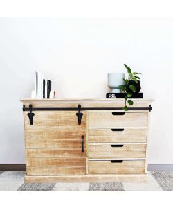Cosma Mobile Soggiorno Stile Industriale Marrone 124x43x81,5 cm